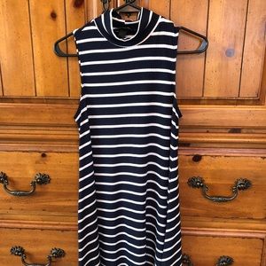 Navy and White Striped Dress